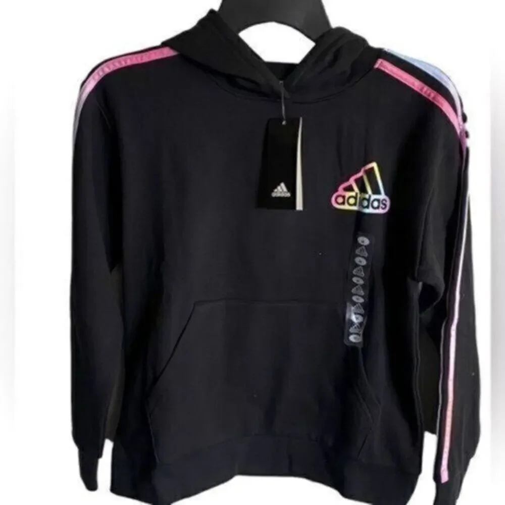 NWT- Girls Adidas Fleece Hoodie- Size M